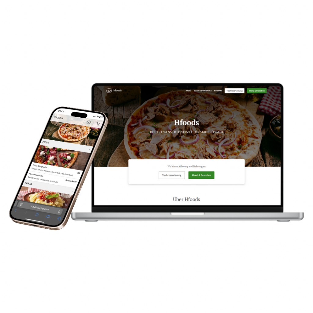 hfoods Web-Shop für die Gastronomie
